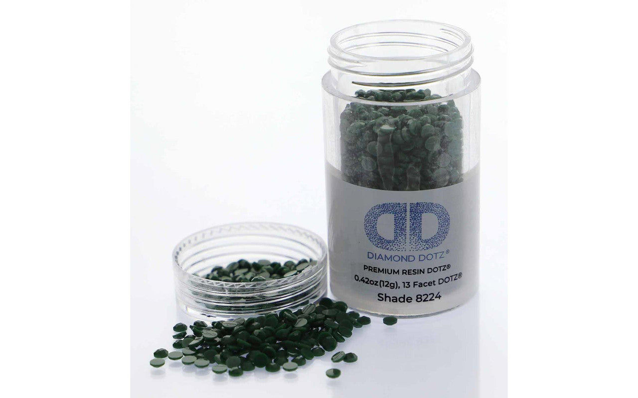Gemas de estilo libre Diamond Dotz 2,8 mm 12 g Verde acebo 8224